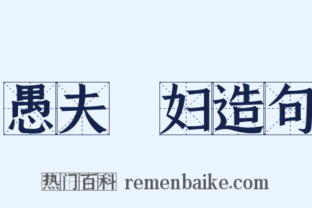 愚夫惷妇造句是什么意思的图片